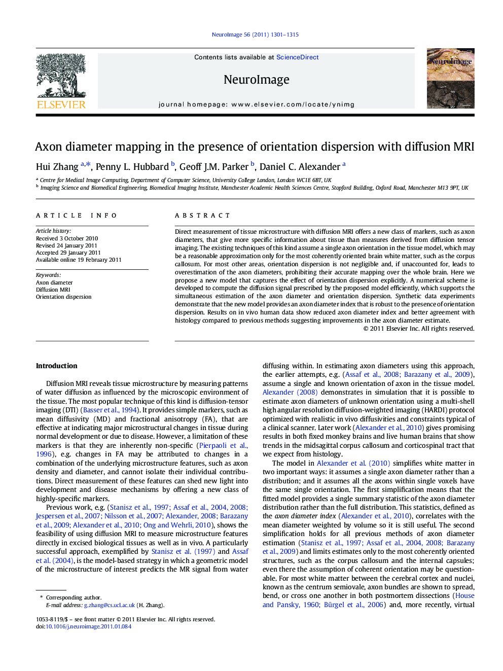 Axon diameter mapping in the presence of orientation dispersion with diffusion MRI