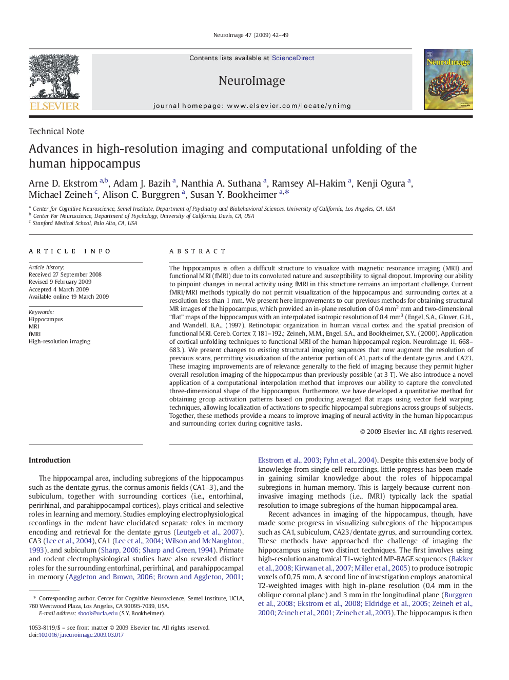 Advances in high-resolution imaging and computational unfolding of the human hippocampus