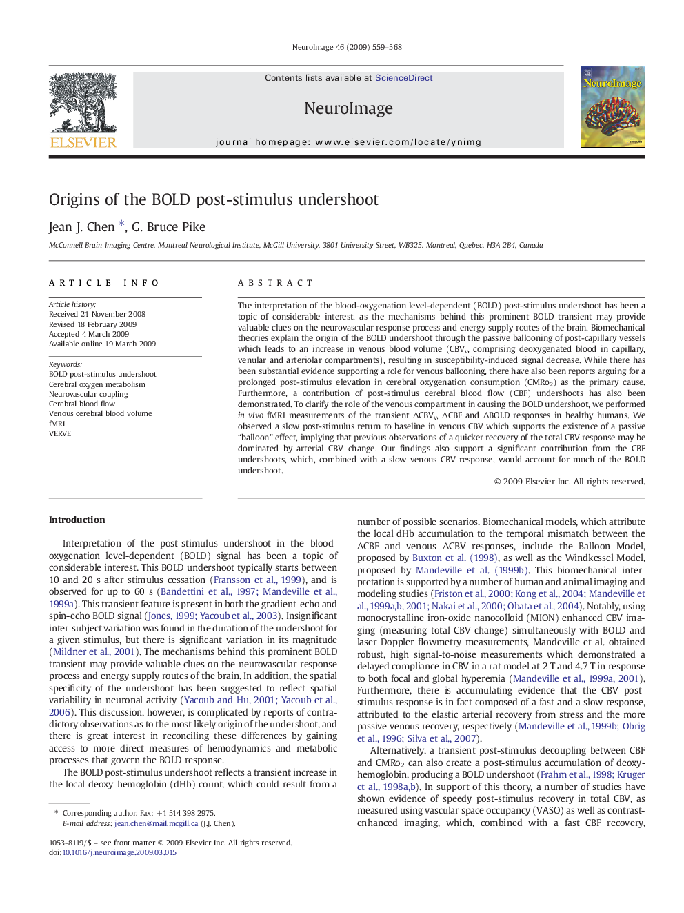 Origins of the BOLD post-stimulus undershoot