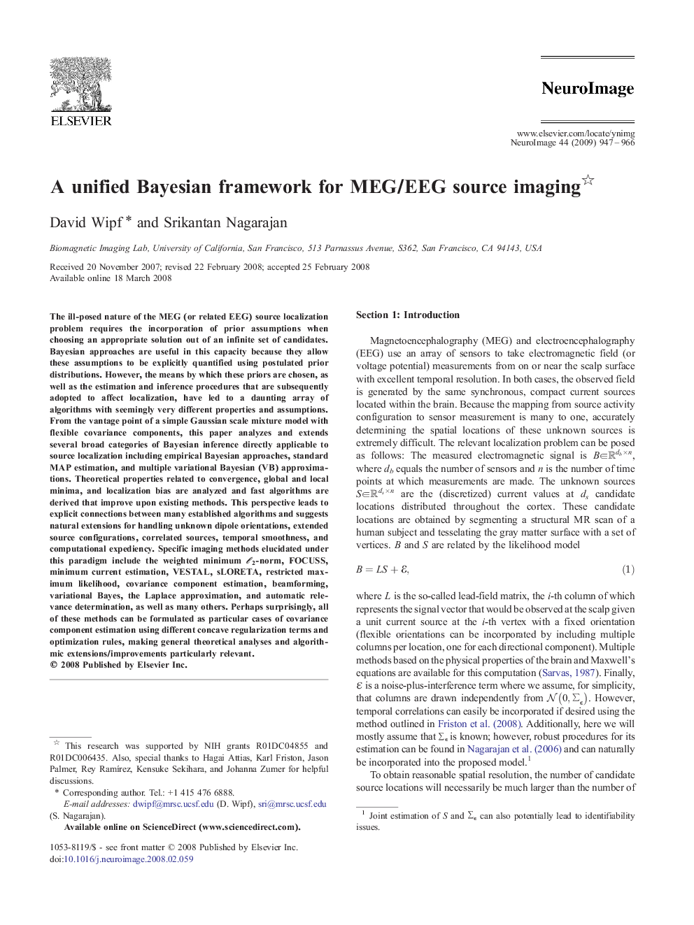 A unified Bayesian framework for MEG/EEG source imaging