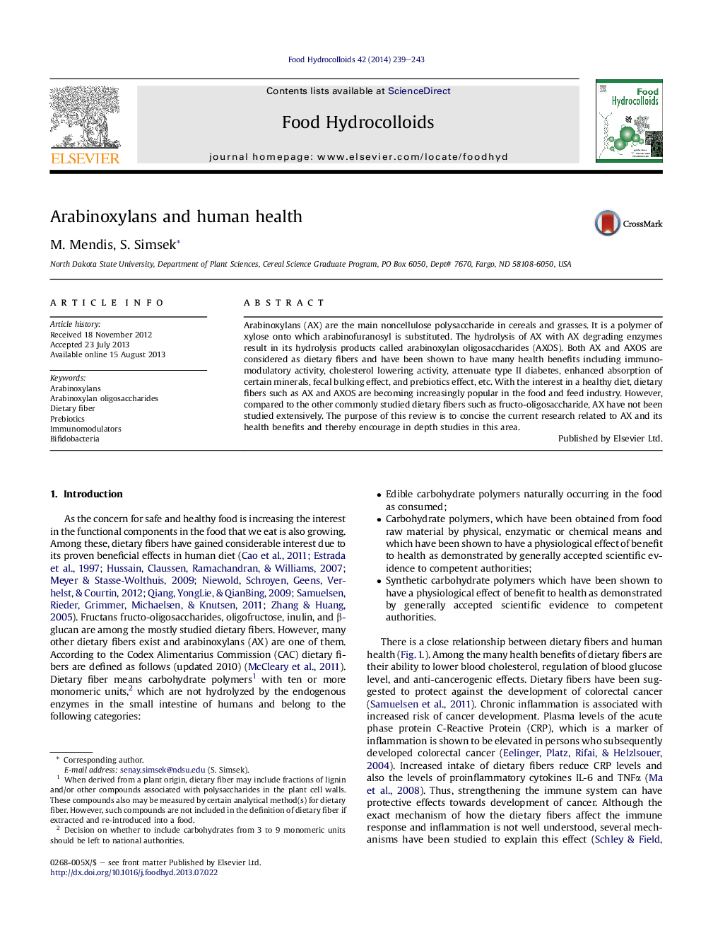 Arabinoxylans and human health