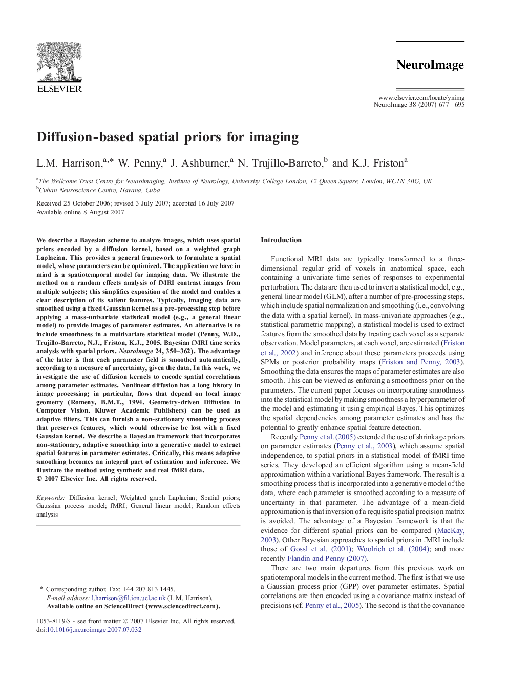 Diffusion-based spatial priors for imaging