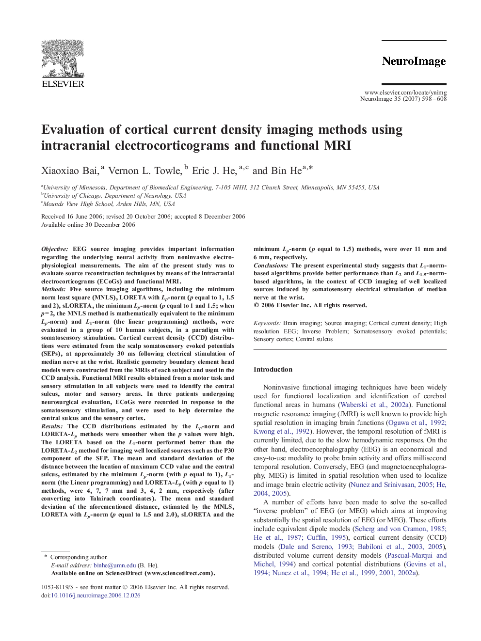 Evaluation of cortical current density imaging methods using intracranial electrocorticograms and functional MRI