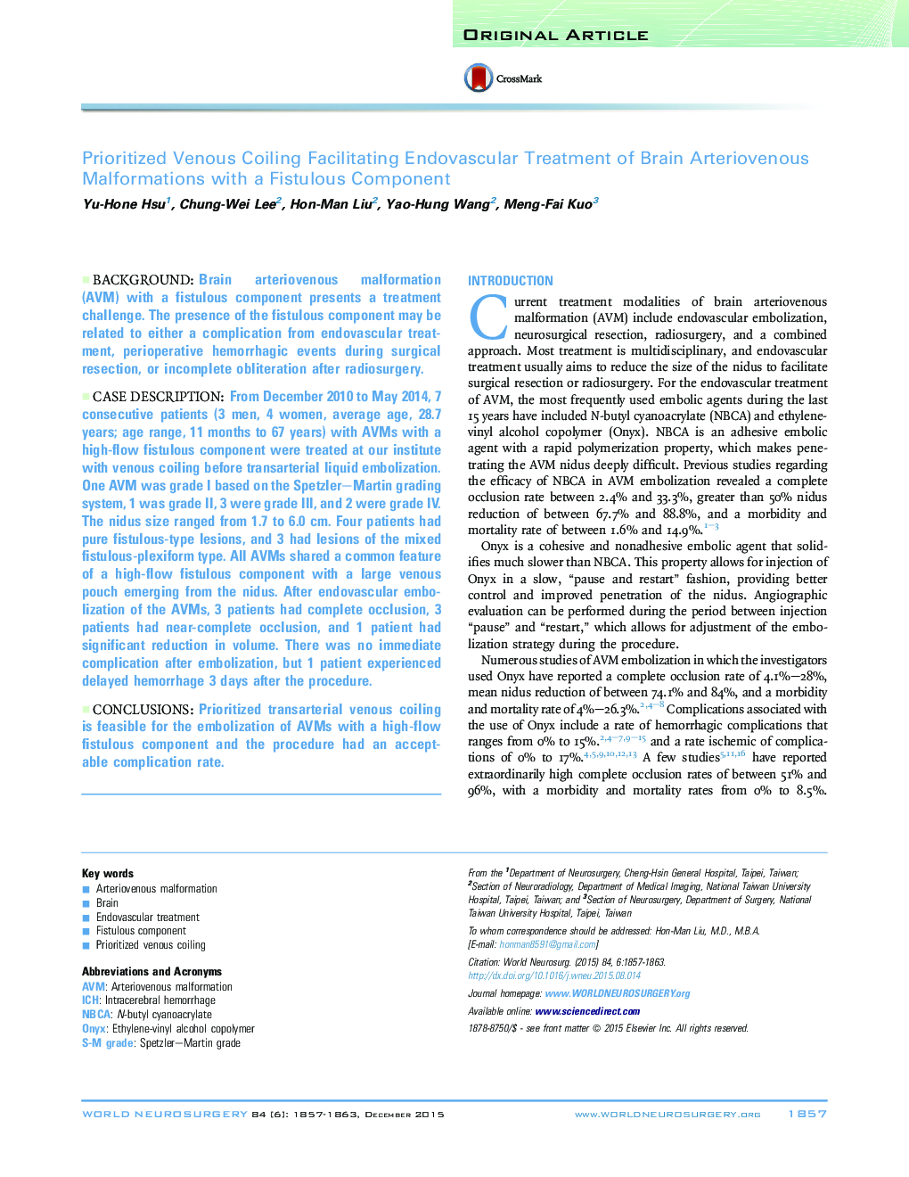 Prioritized Venous Coiling Facilitating Endovascular Treatment of Brain Arteriovenous Malformations with a Fistulous Component