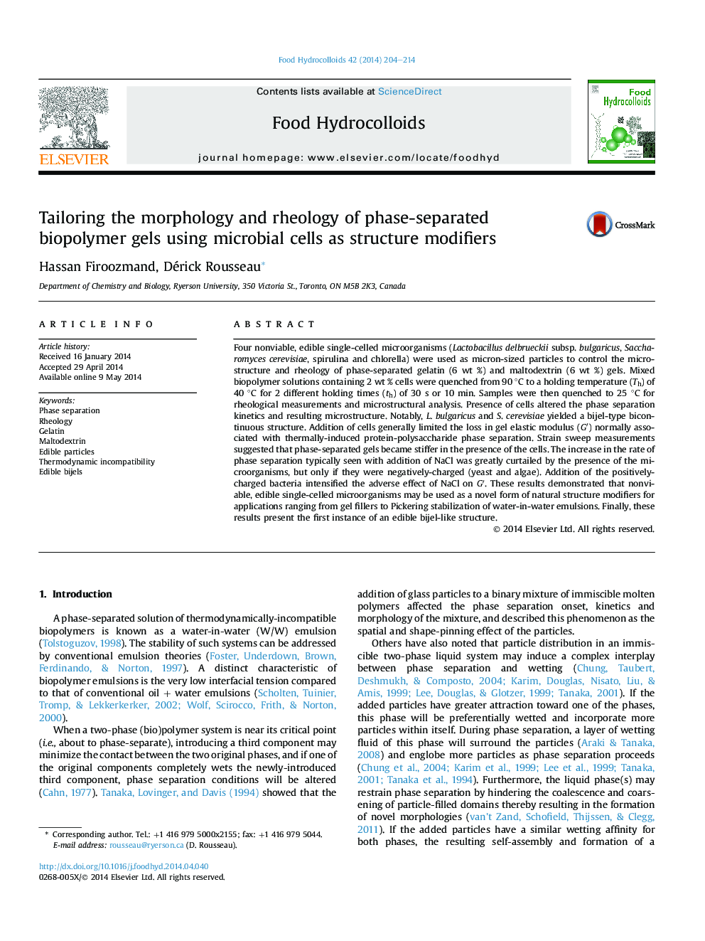 Tailoring the morphology and rheology of phase-separated biopolymer gels using microbial cells as structure modifiers