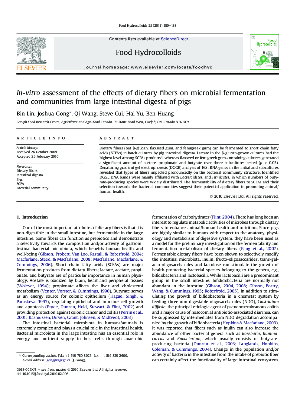 In-vitro assessment of the effects of dietary fibers on microbial fermentation and communities from large intestinal digesta of pigs