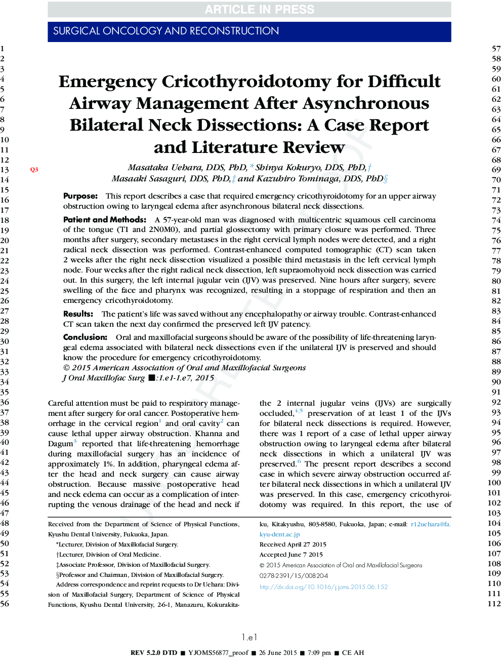 Emergency Cricothyroidotomy for Difficult Airway Management After Asynchronous Bilateral Neck Dissections: A Case Report and Literature Review