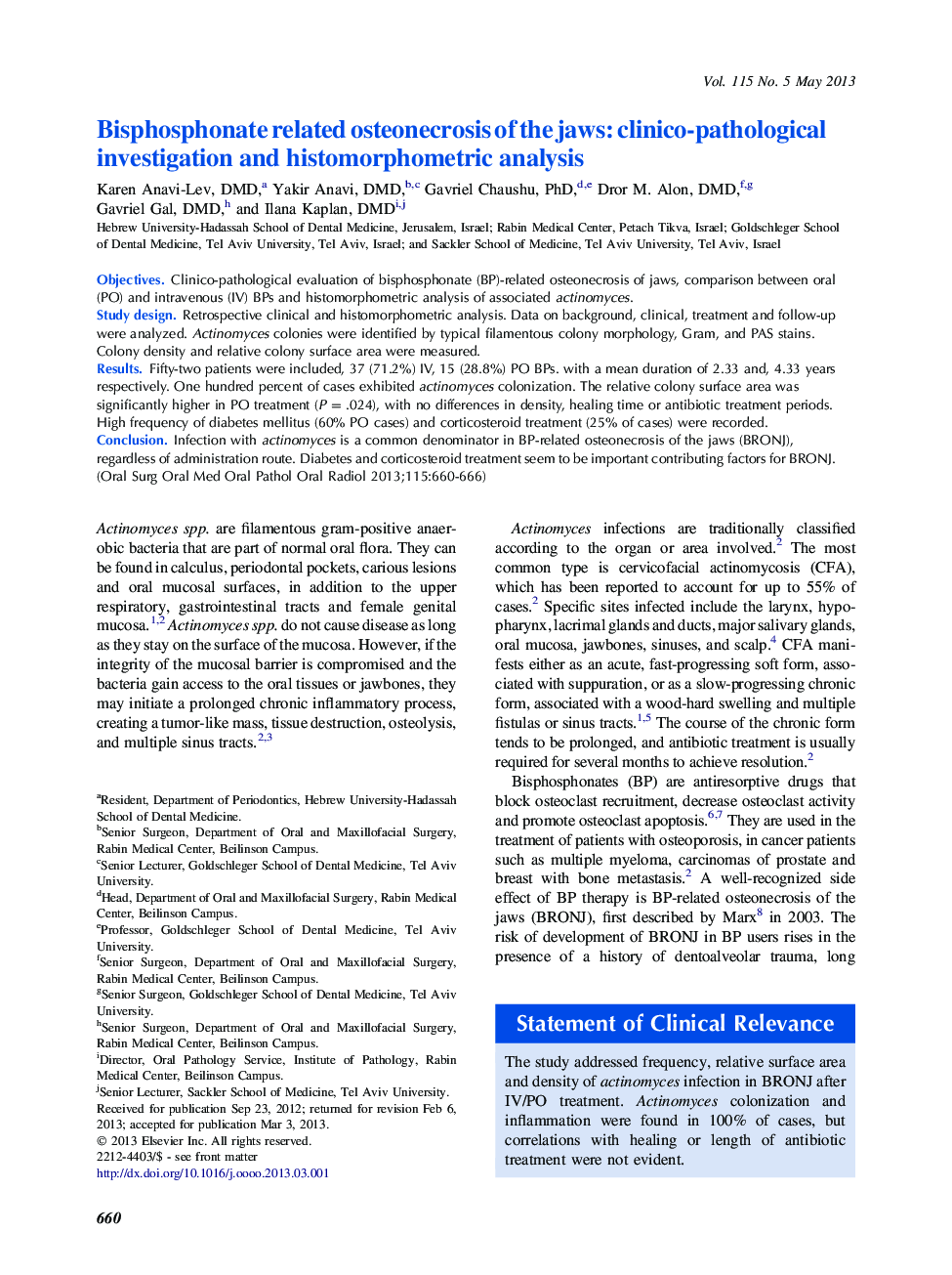 استئونکروسی مرتبط با بیسفسفونات فک: تحقیقات بالینی و پاتولوژیک و تحلیل هیستومورفومتری 