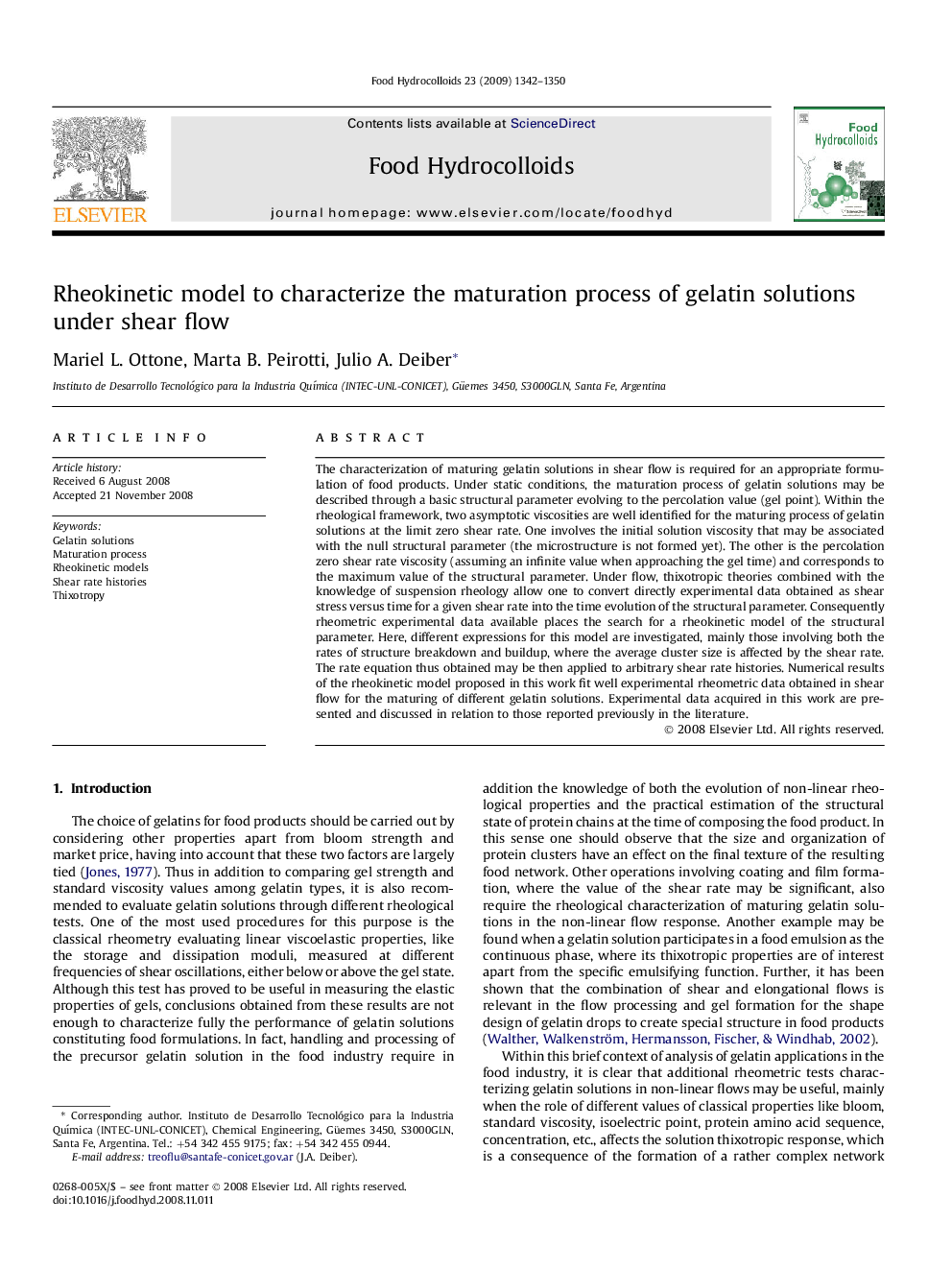 Rheokinetic model to characterize the maturation process of gelatin solutions under shear flow