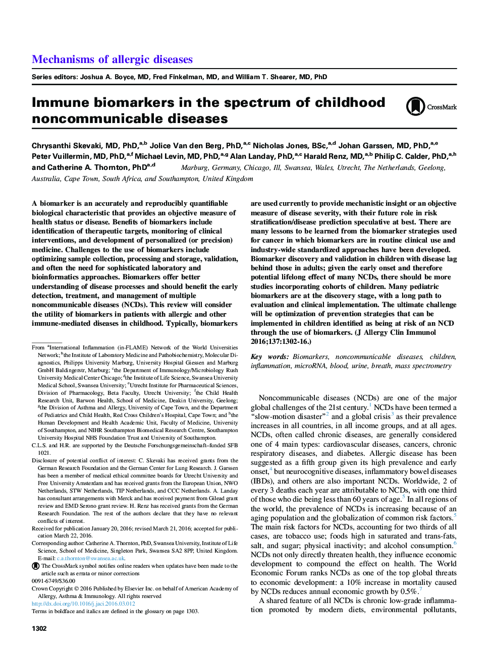 بیومارکرهای ایمنی در طیف بیماری های غیرواقعی دوران کودکی و ویژگی های آن 