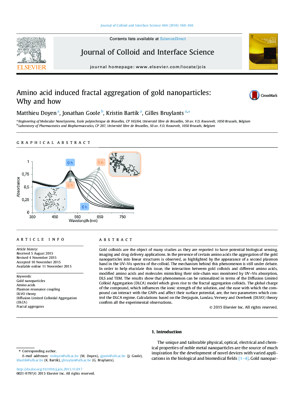 Amino acid induced fractal aggregation of gold nanoparticles: Why and how