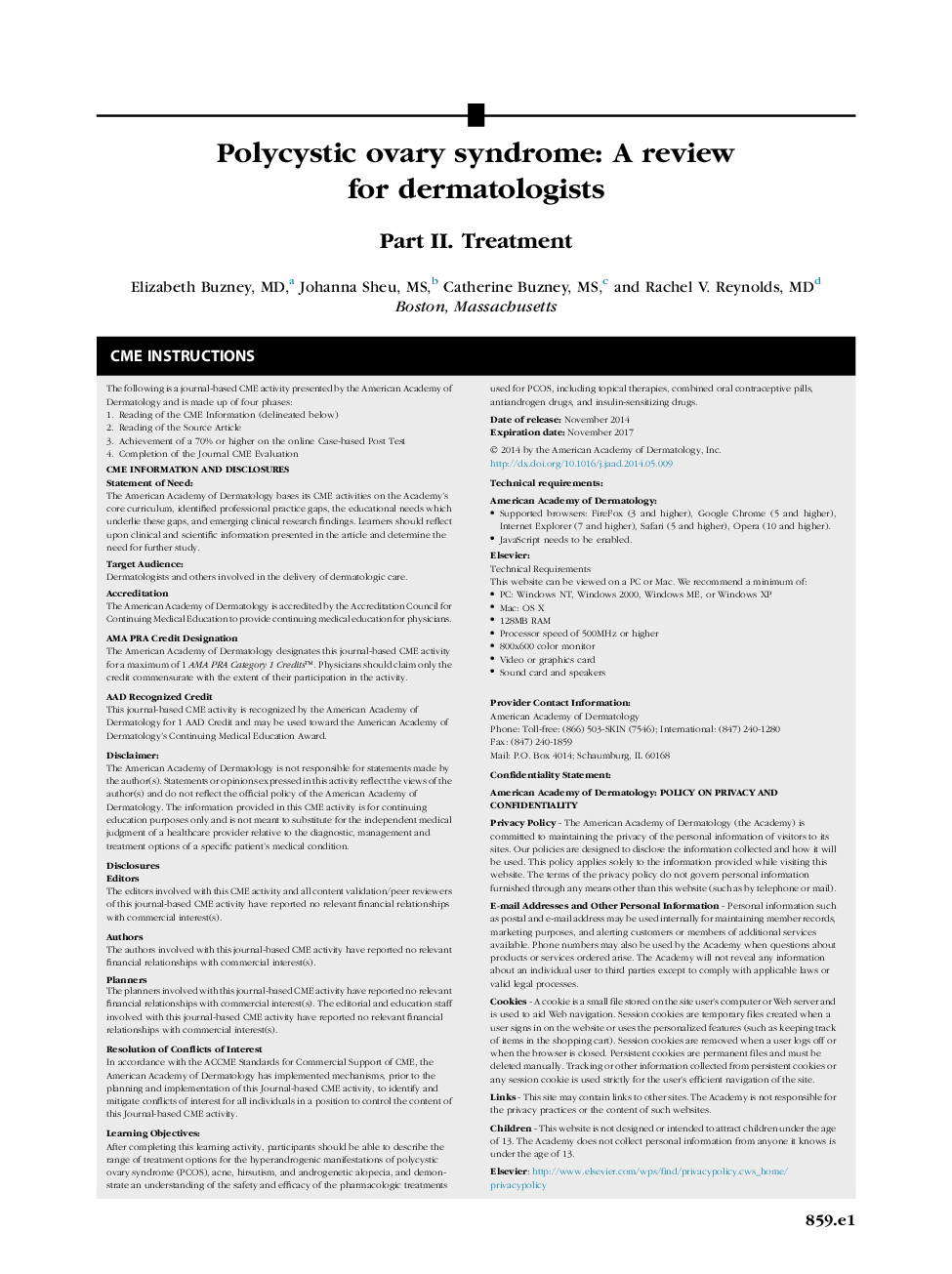 Polycystic ovary syndrome: A review for dermatologists