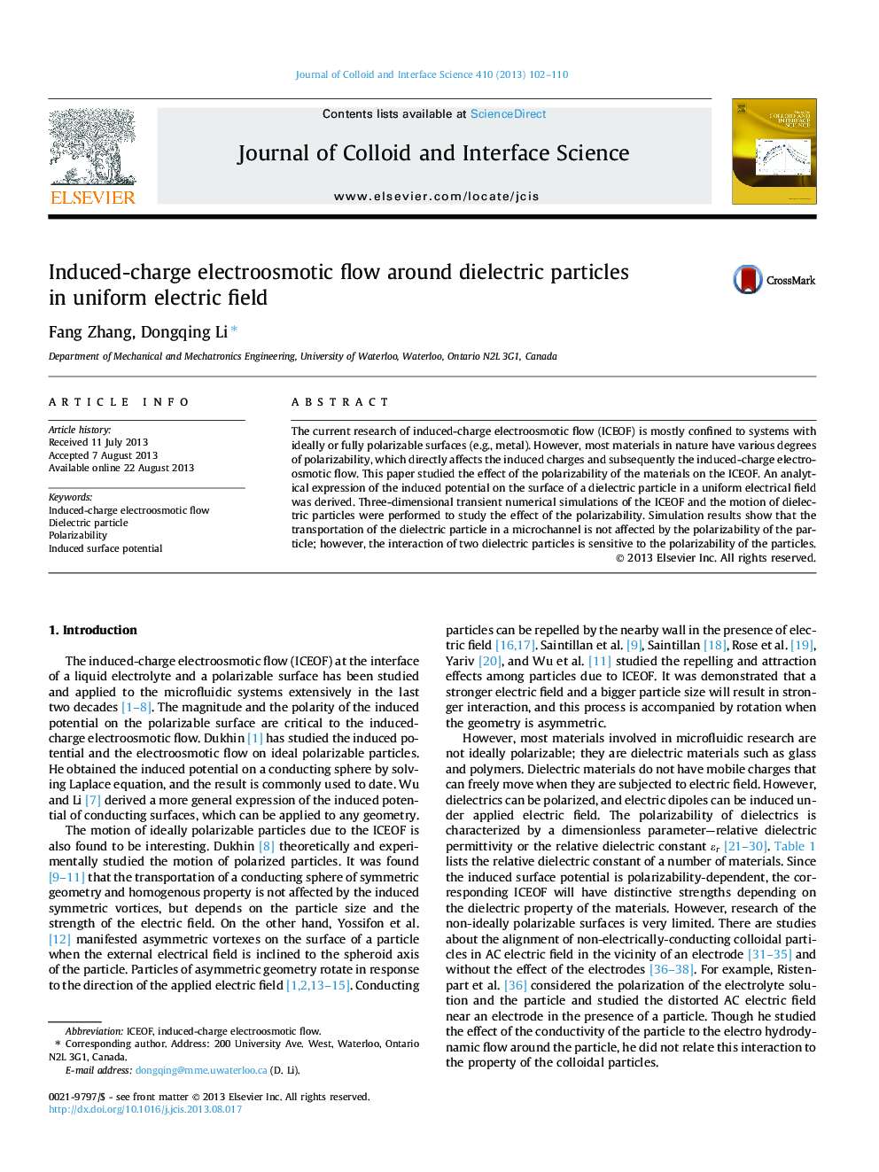 Induced-charge electroosmotic flow around dielectric particles in uniform electric field