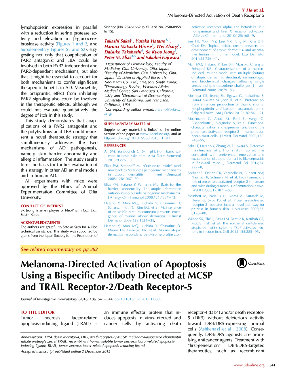 Melanoma-Directed Activation of Apoptosis Using a Bispecific Antibody Directed at MCSP and TRAIL Receptor-2/Death Receptor-5