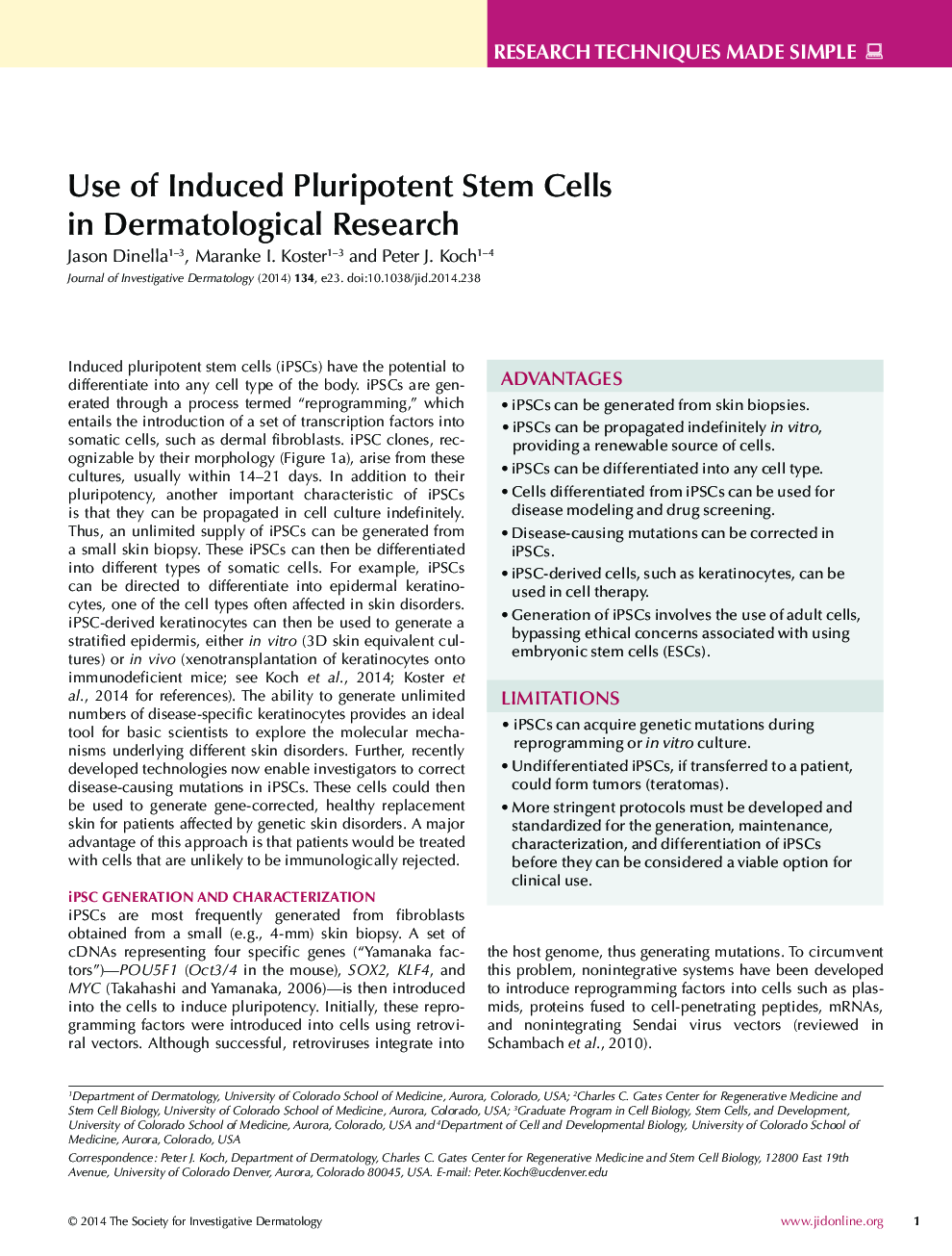 استفاده از سلول های بنیادی پلورپوفنت القایی در تحقیقات پوست 