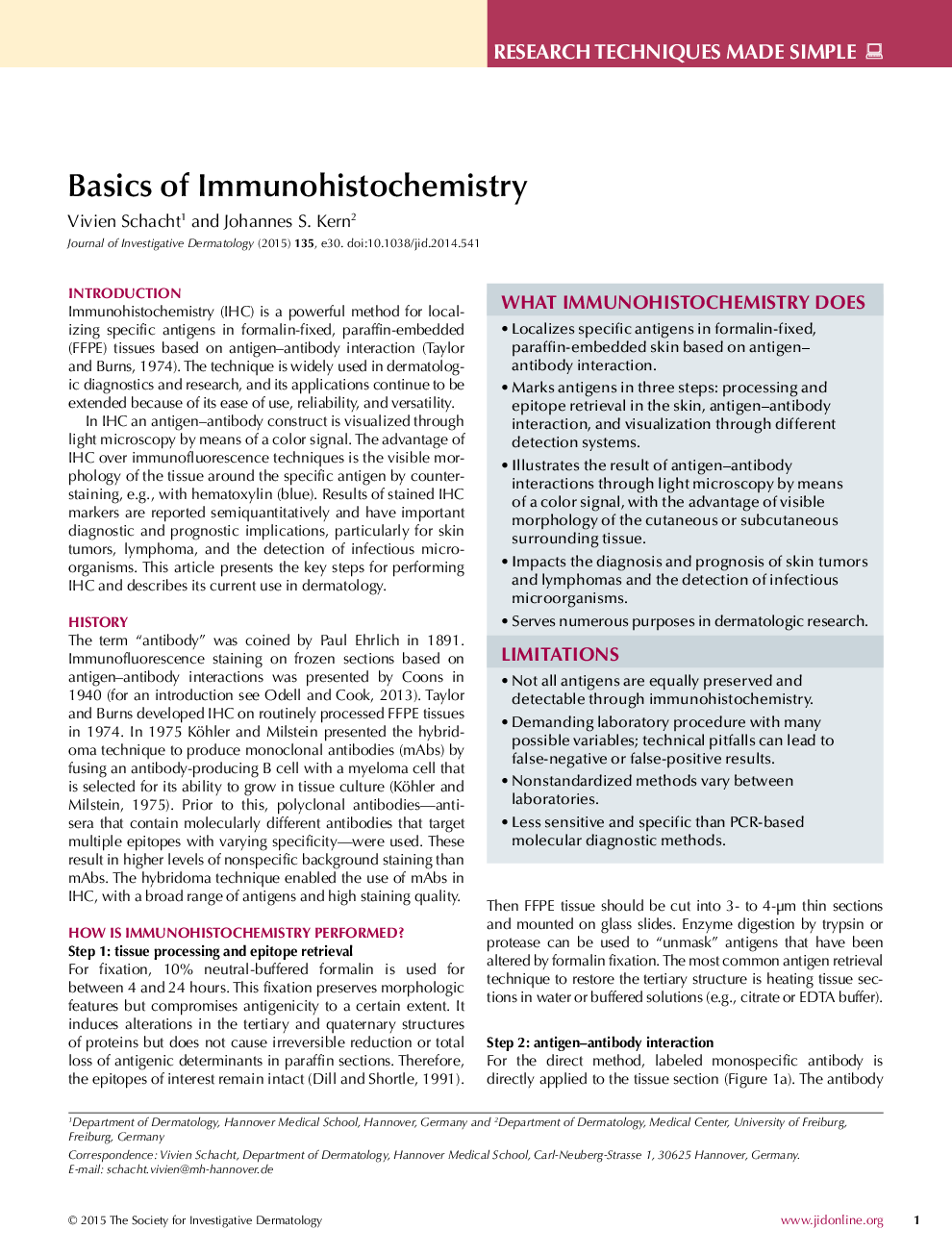 Basics of Immunohistochemistry