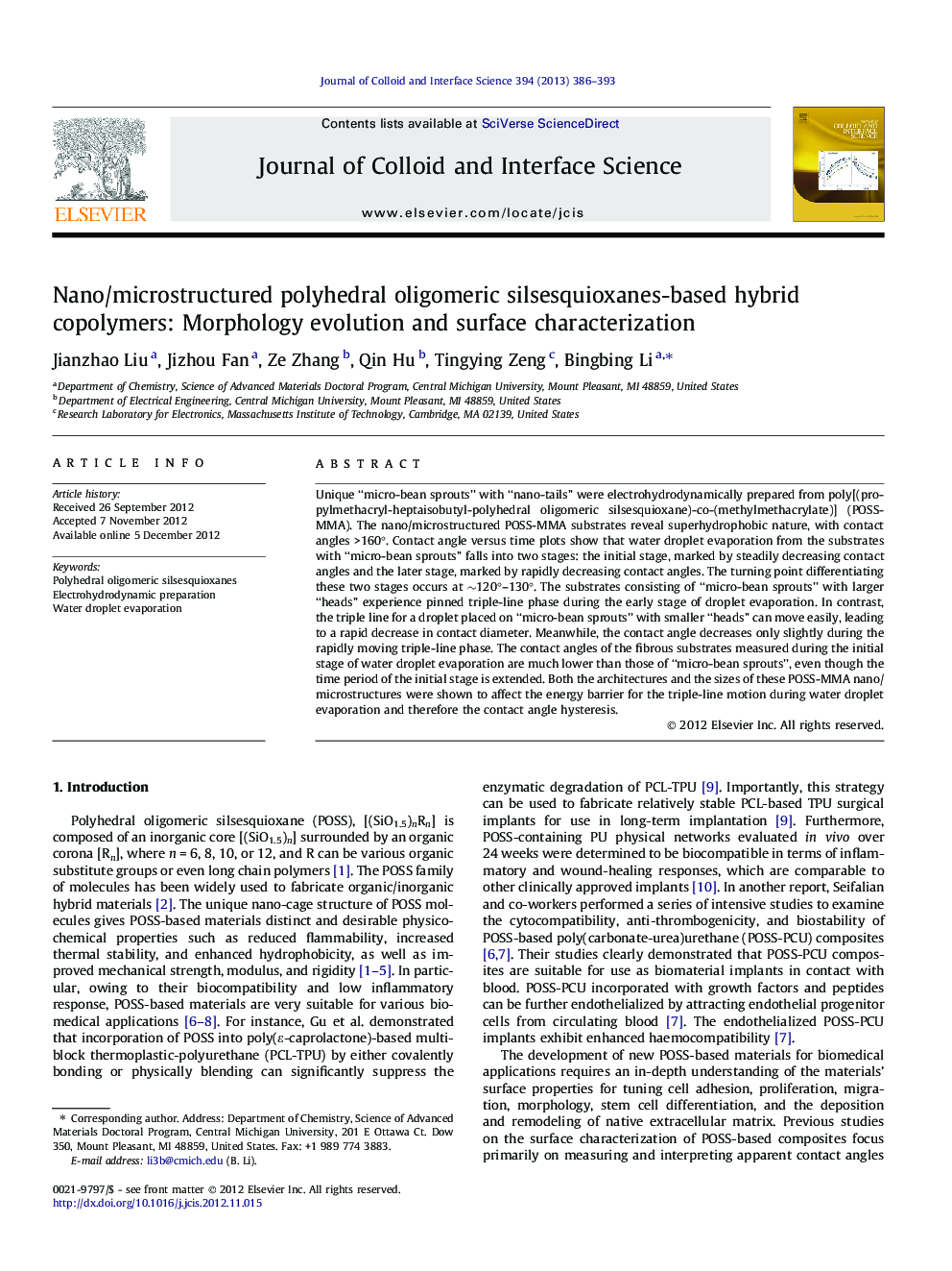 Nano/microstructured polyhedral oligomeric silsesquioxanes-based hybrid copolymers: Morphology evolution and surface characterization