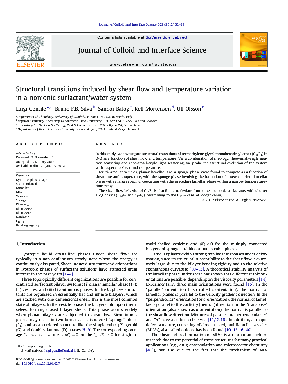 Structural transitions induced by shear flow and temperature variation in a nonionic surfactant/water system