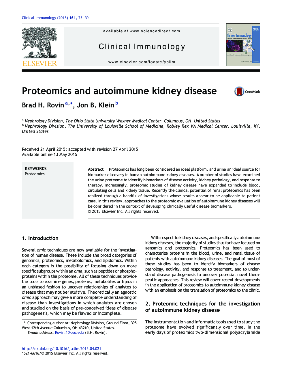 Proteomics and autoimmune kidney disease