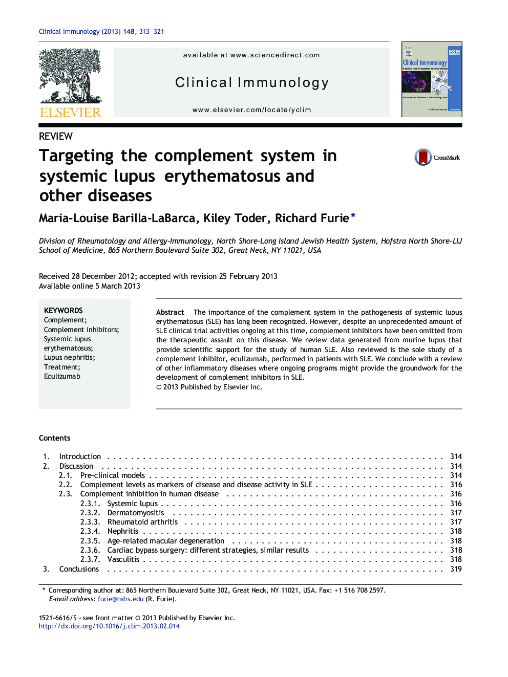 بررسی سیستم تکمیلی در لوپوس اریتماتو سیستمیک و سایر بیماری ها 