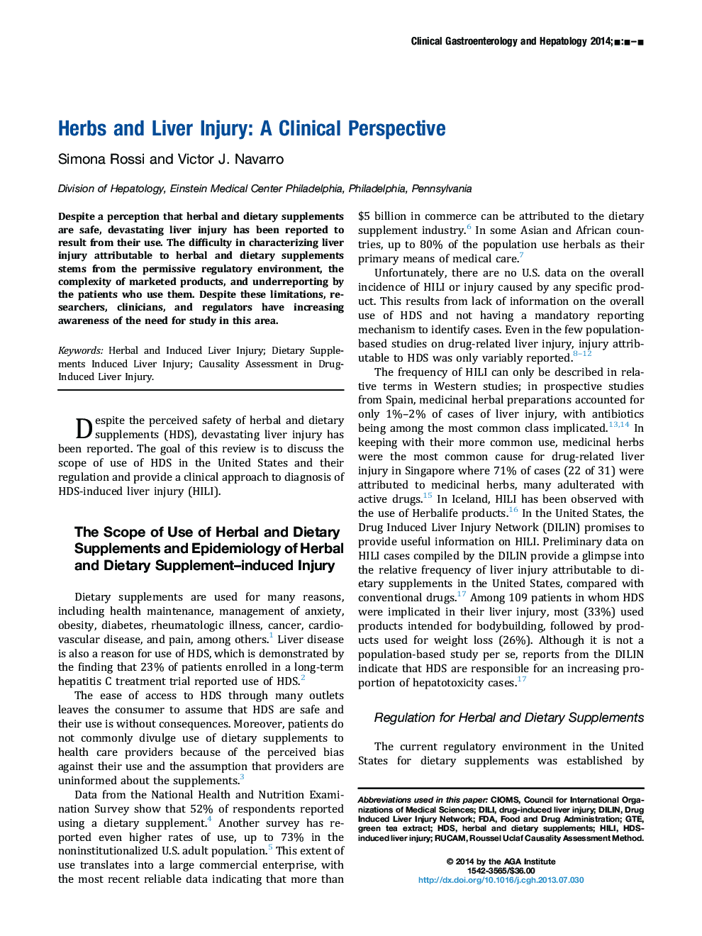 Herbs and Liver Injury: A Clinical Perspective