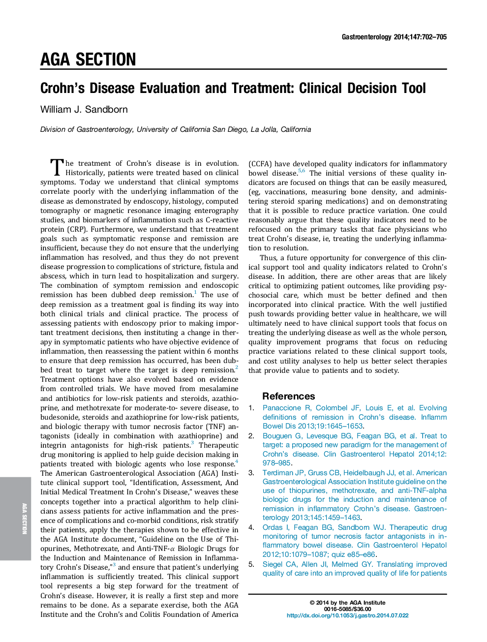 ارزیابی و درمان بیماری کرون: ابزار تصمیم گیری بالینی 