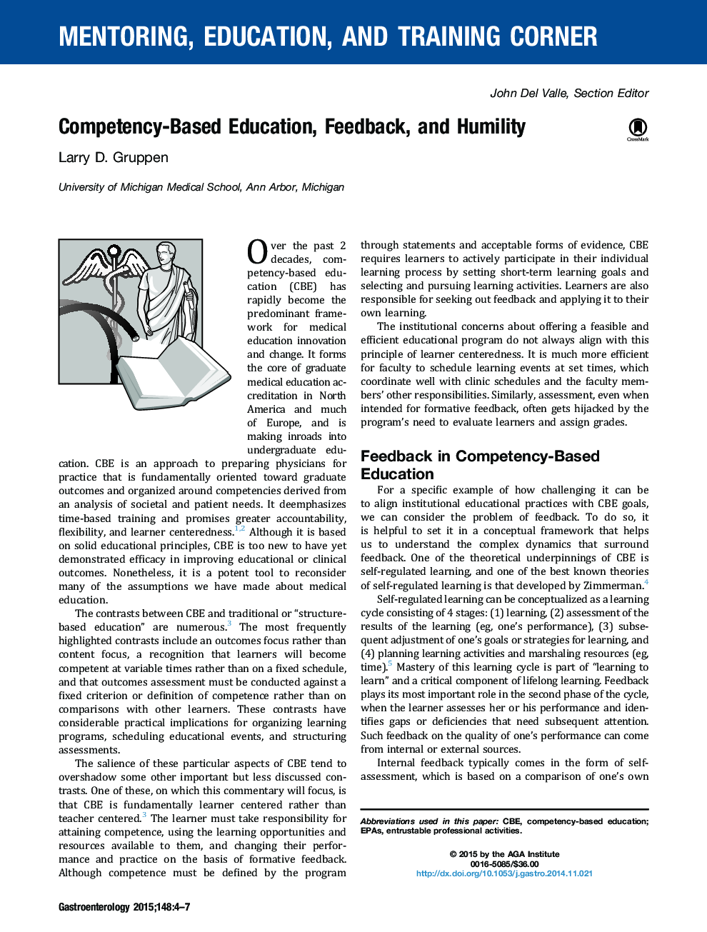 Competency-Based Education, Feedback, and Humility