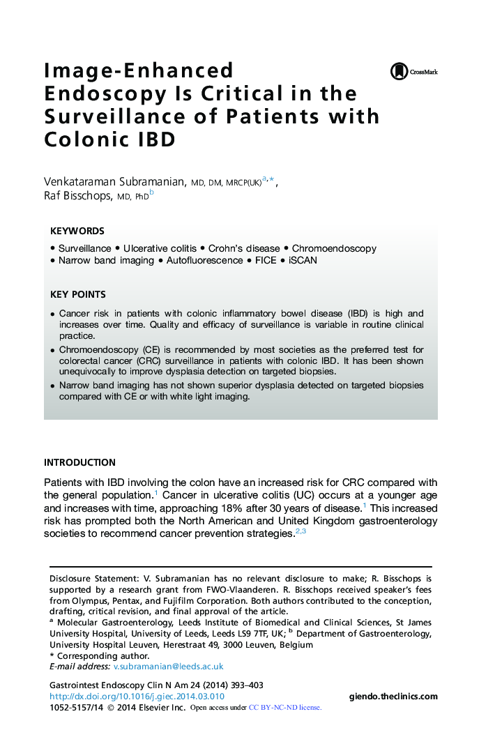 Image-Enhanced Endoscopy Is Critical in the Surveillance of Patients with Colonic IBD