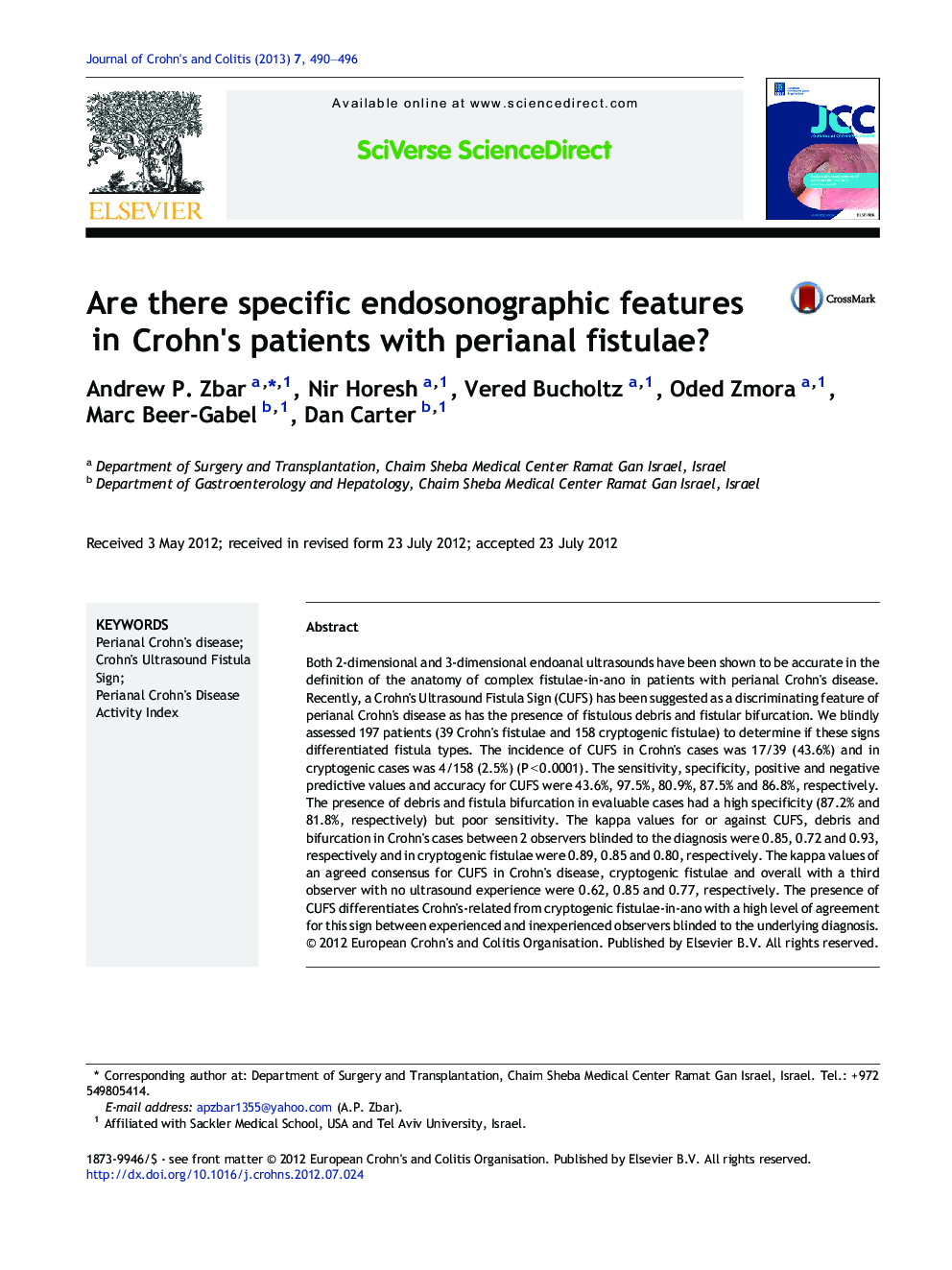 Are there specific endosonographic features in Crohn's patients with perianal fistulae?