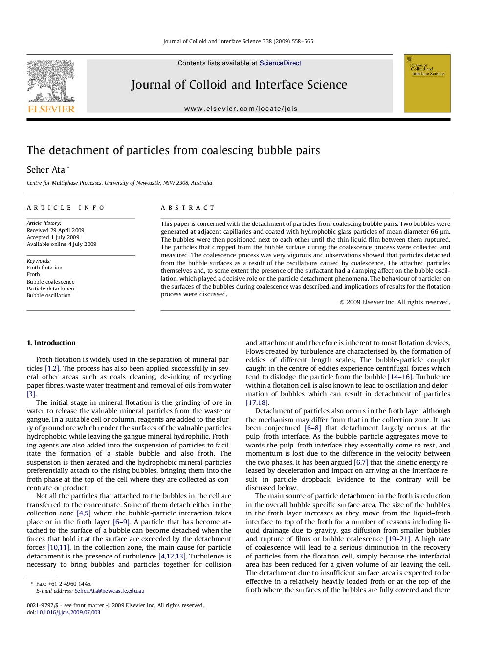 The detachment of particles from coalescing bubble pairs