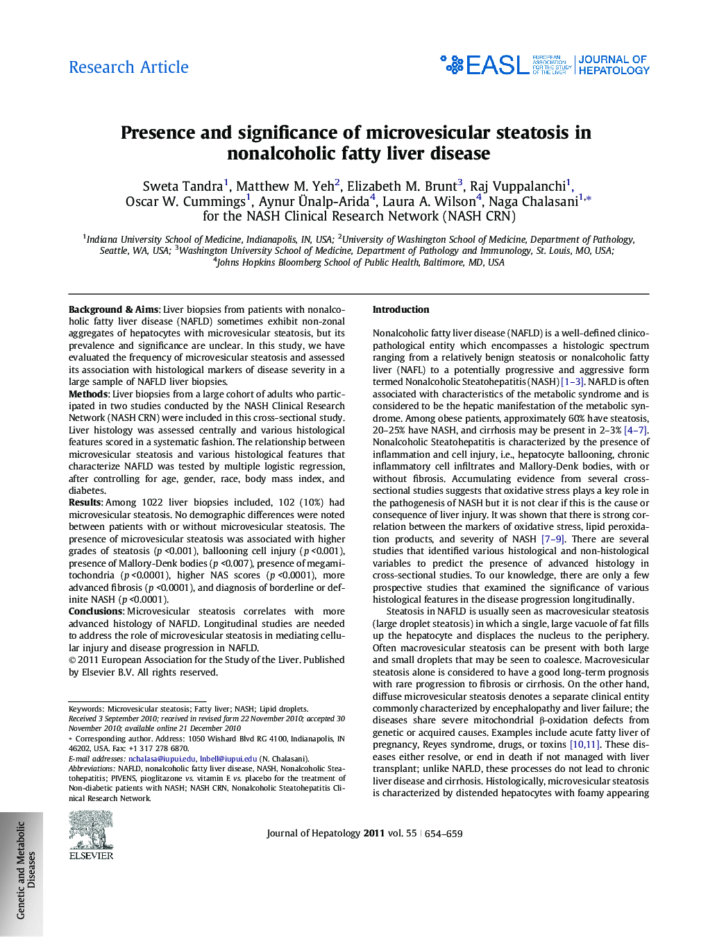 Research ArticlePresence and significance of microvesicular steatosis in nonalcoholic fatty liver disease