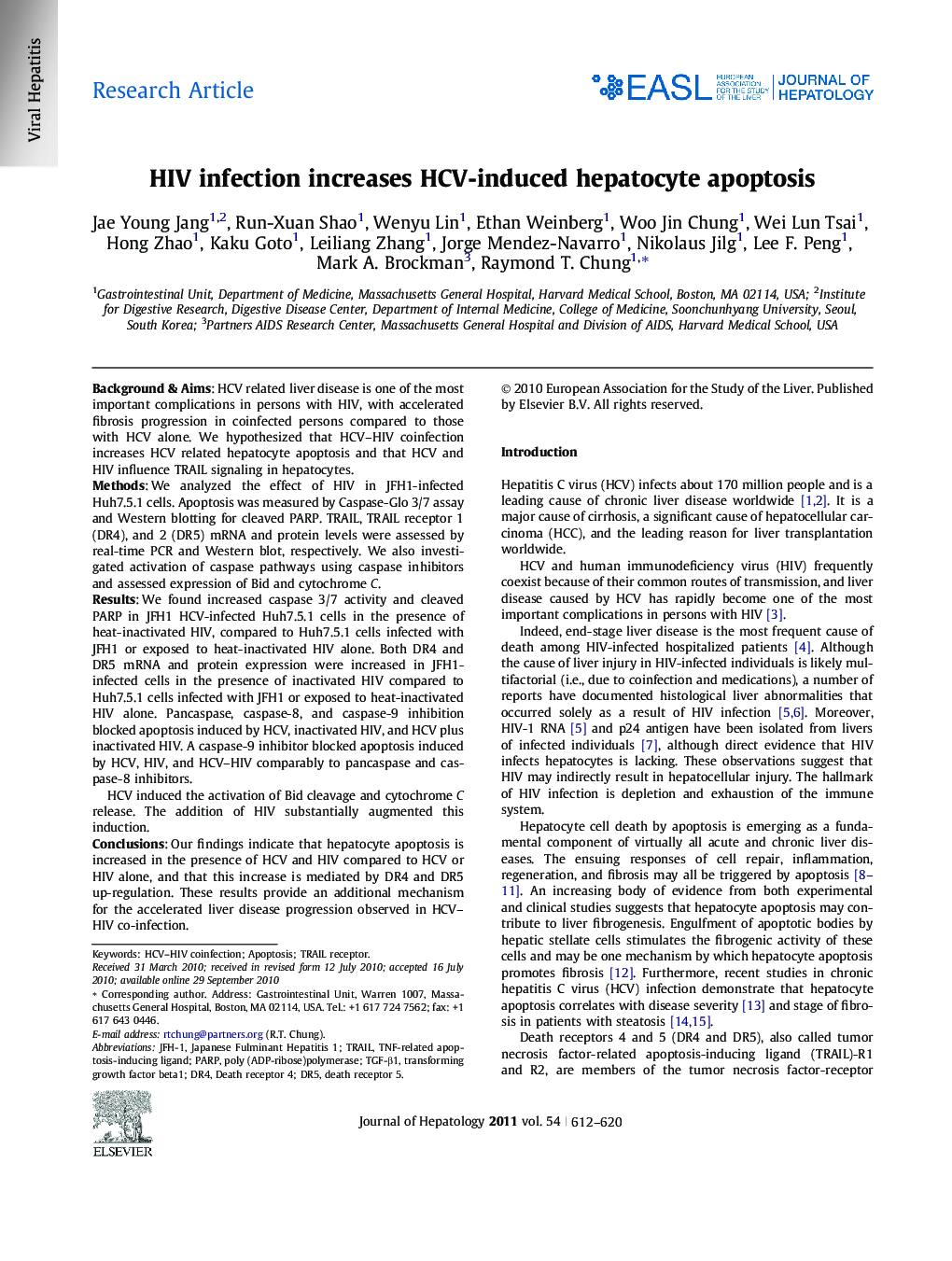 Research ArticleHIV infection increases HCV-induced hepatocyte apoptosis
