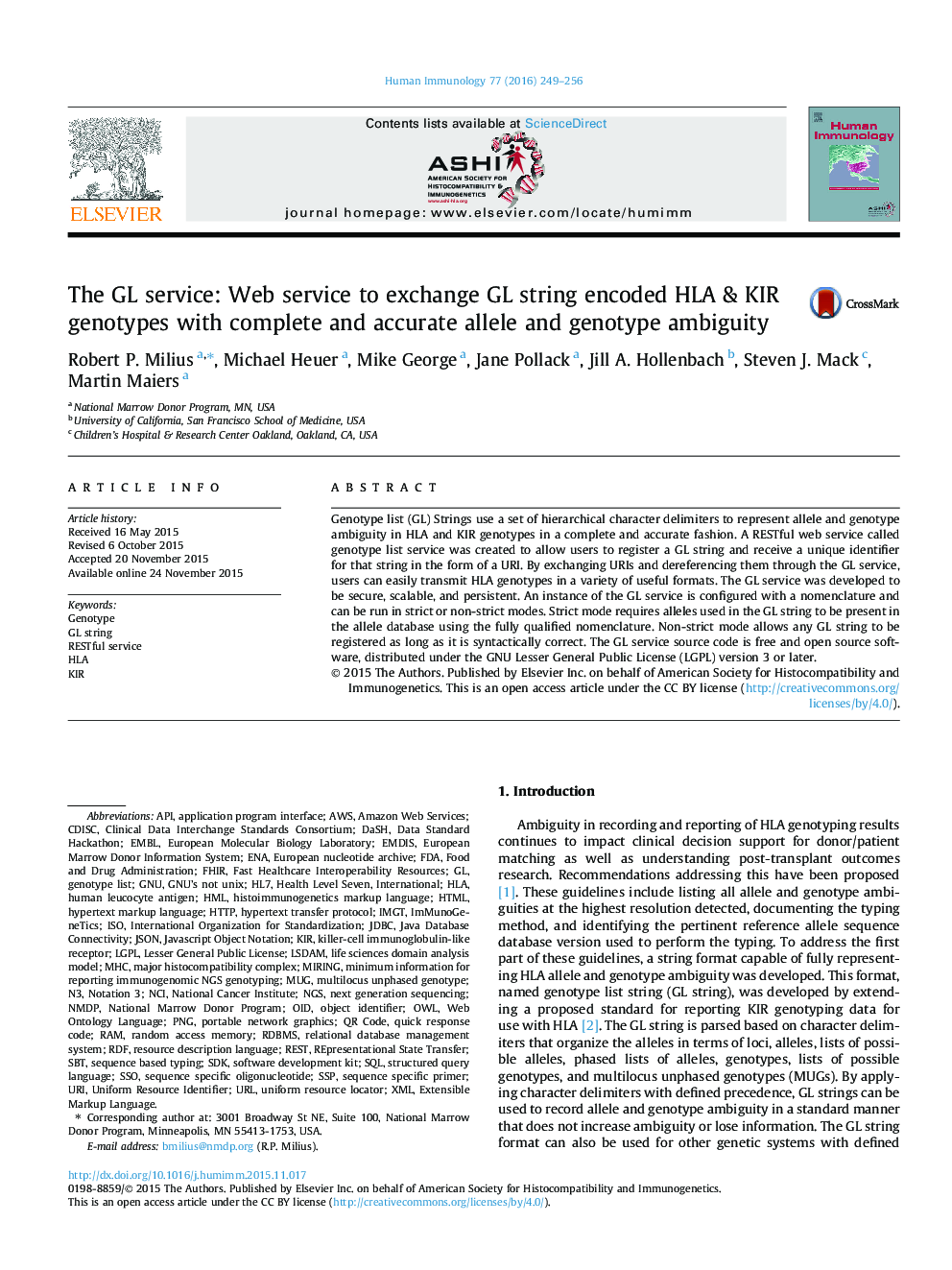 The GL service: Web service to exchange GL string encoded HLA & KIR genotypes with complete and accurate allele and genotype ambiguity