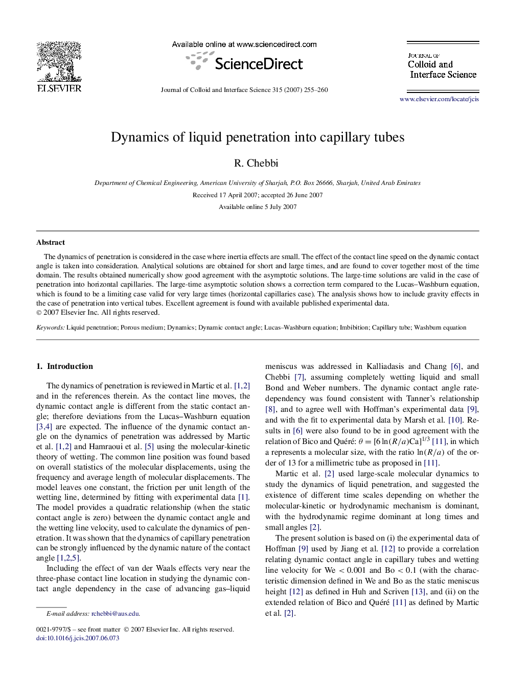 Dynamics of liquid penetration into capillary tubes