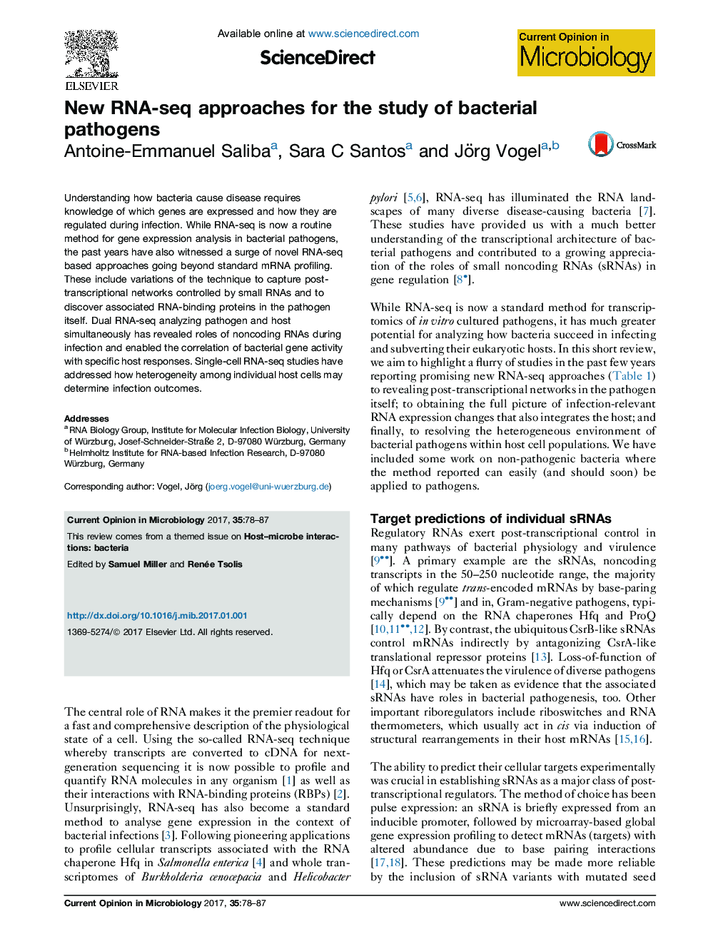 New RNA-seq approaches for the study of bacterial pathogens