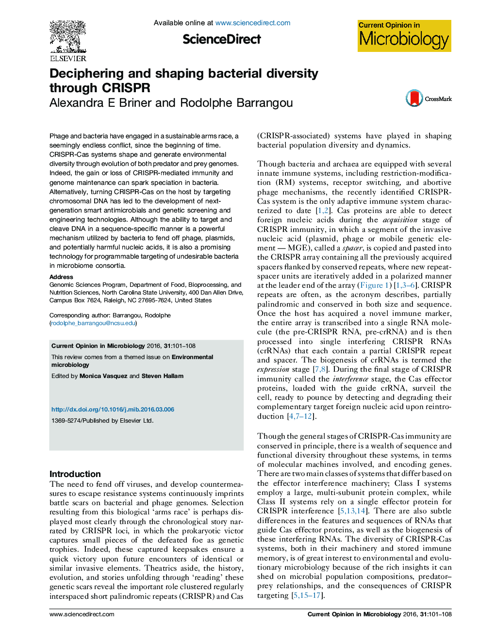 Deciphering and shaping bacterial diversity through CRISPR