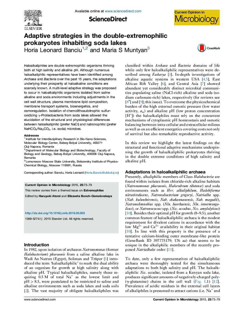 Adaptive strategies in the double-extremophilic prokaryotes inhabiting soda lakes