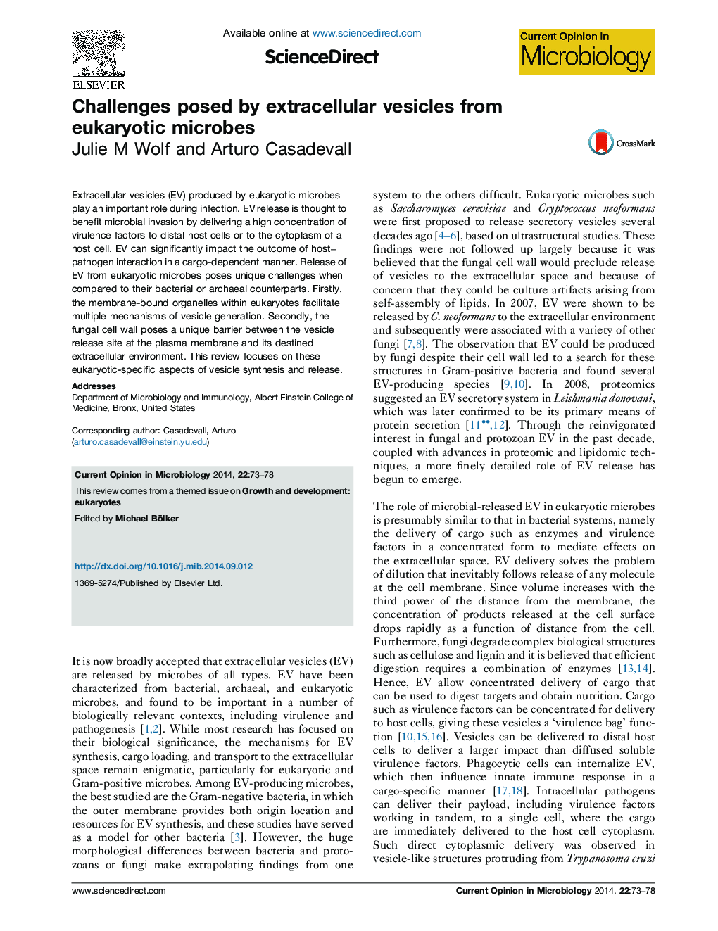 Challenges posed by extracellular vesicles from eukaryotic microbes