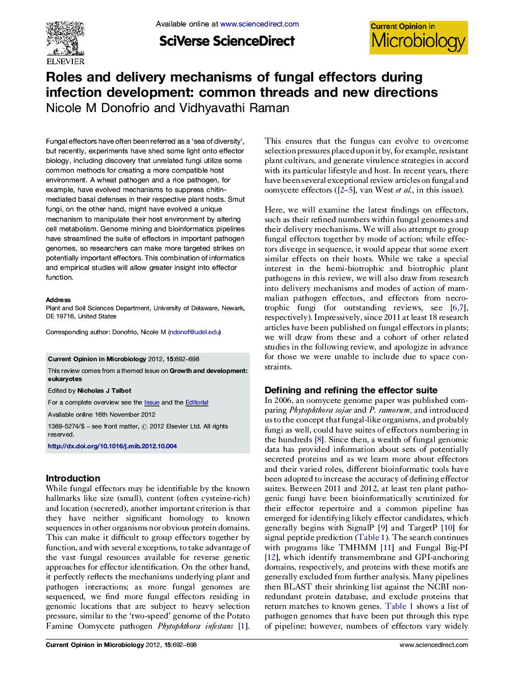 Roles and delivery mechanisms of fungal effectors during infection development: common threads and new directions