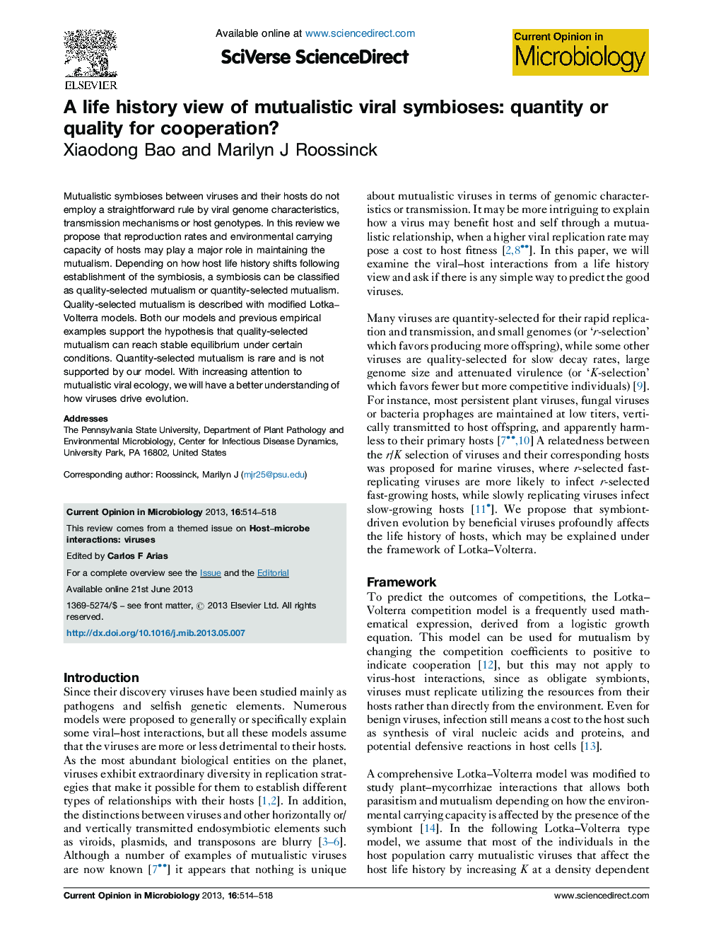 A life history view of mutualistic viral symbioses: quantity or quality for cooperation?