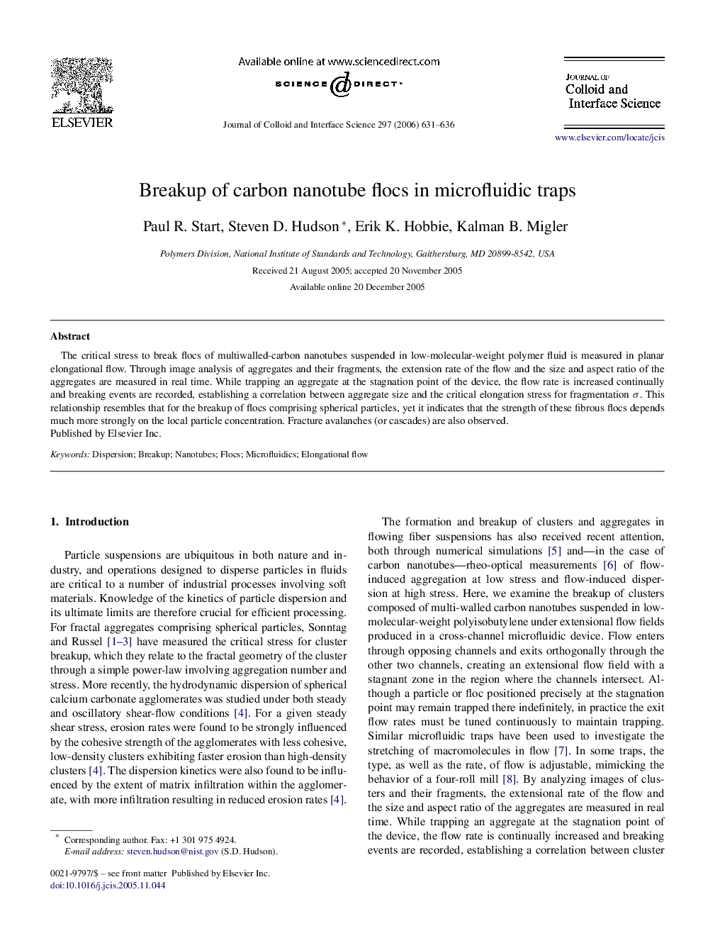 Breakup of carbon nanotube flocs in microfluidic traps