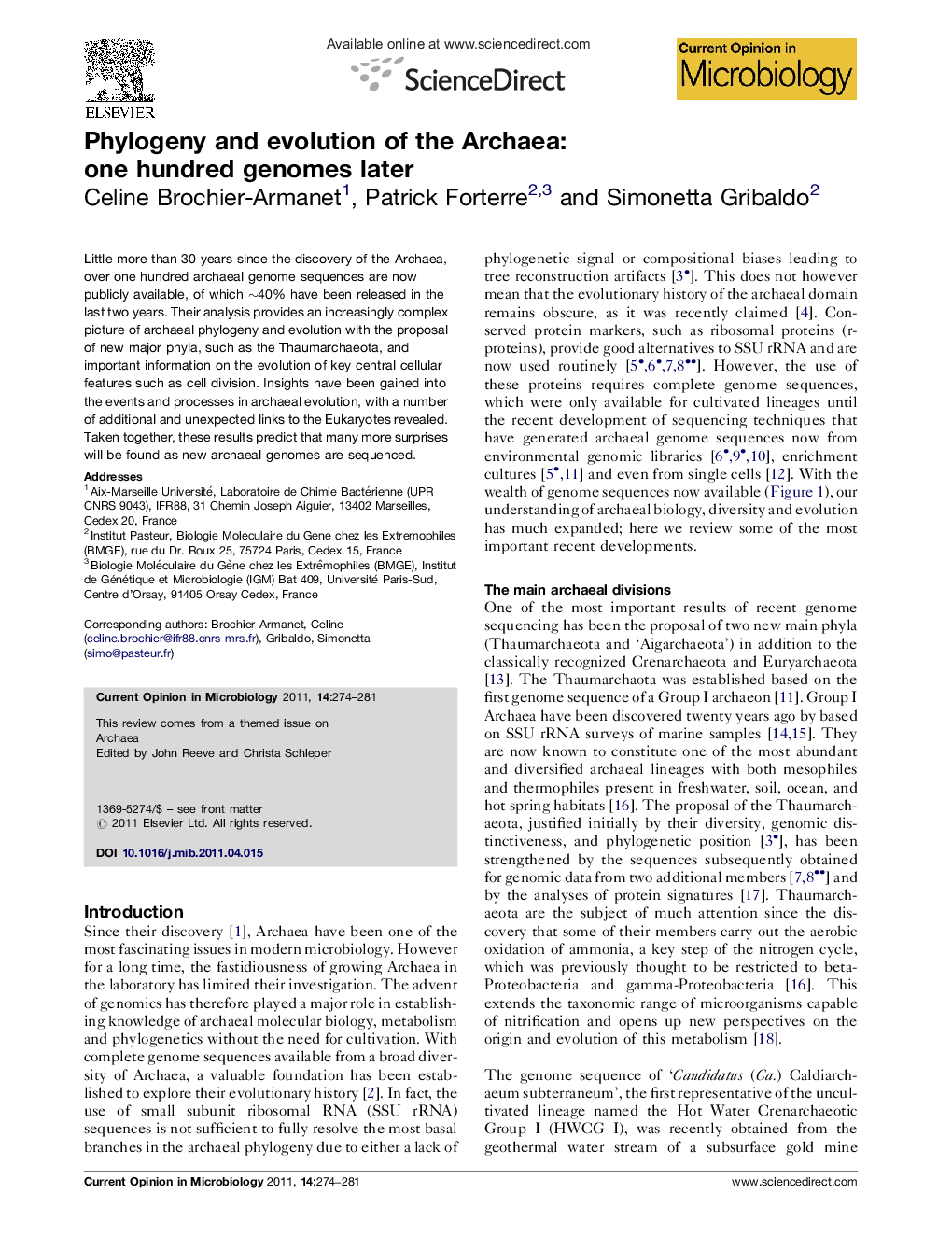 Phylogeny and evolution of the Archaea: one hundred genomes later