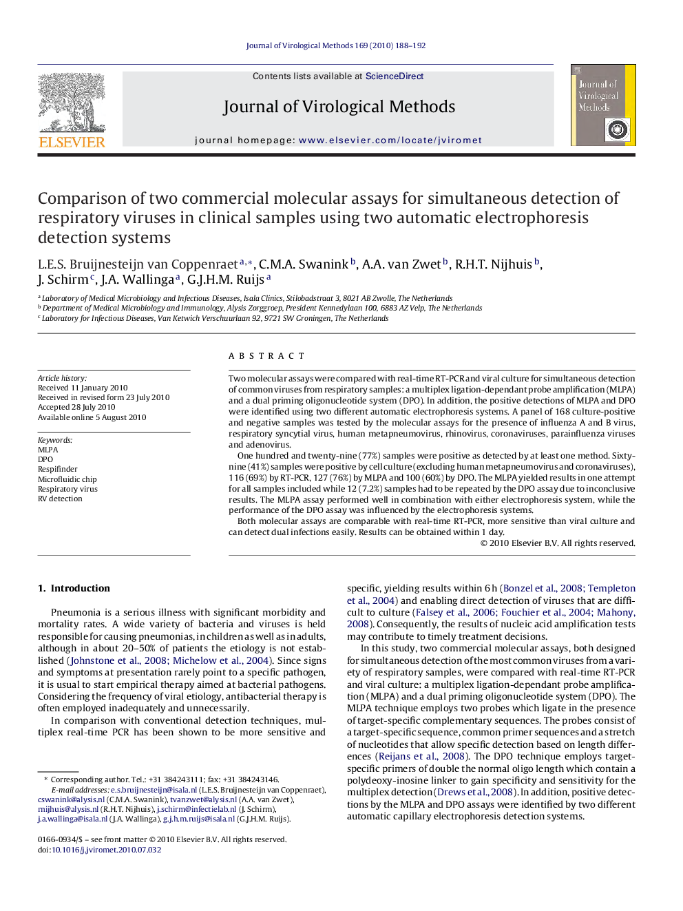 Comparison of two commercial molecular assays for simultaneous detection of respiratory viruses in clinical samples using two automatic electrophoresis detection systems