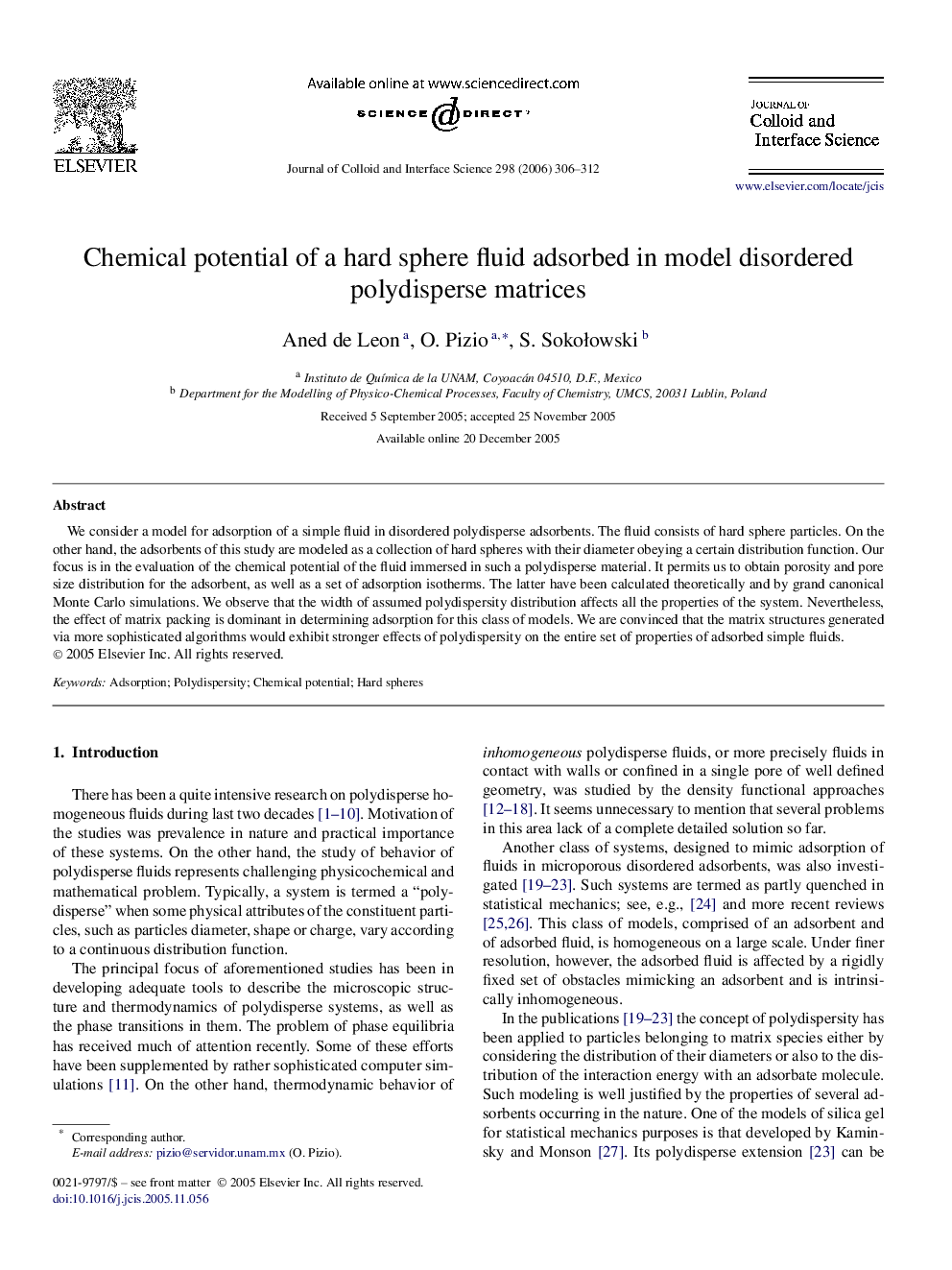 Chemical potential of a hard sphere fluid adsorbed in model disordered polydisperse matrices