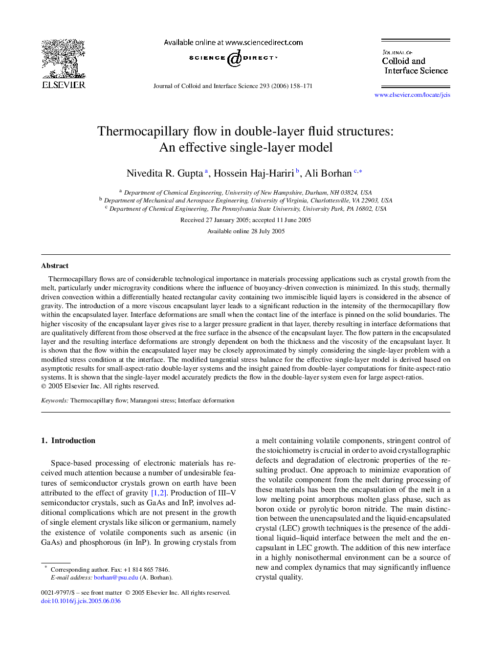 Thermocapillary flow in double-layer fluid structures: An effective single-layer model