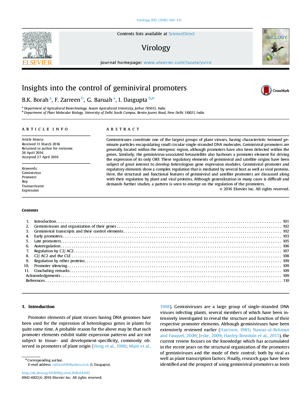 Insights into the control of geminiviral promoters