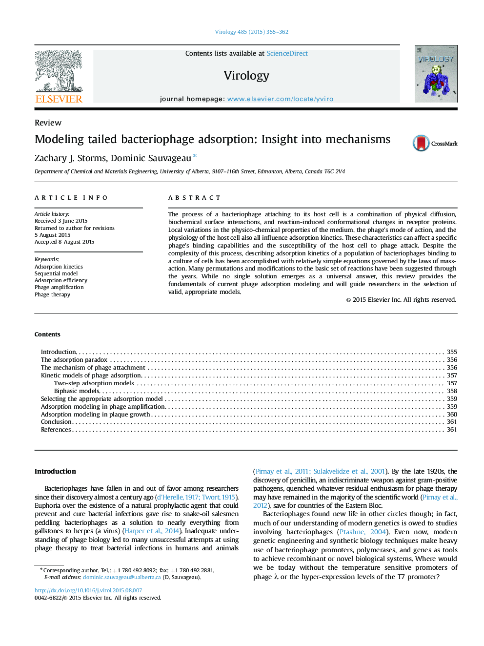 Modeling tailed bacteriophage adsorption: Insight into mechanisms