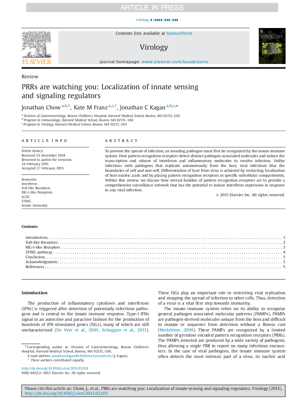 PRRs are watching you: Localization of innate sensing and signaling regulators