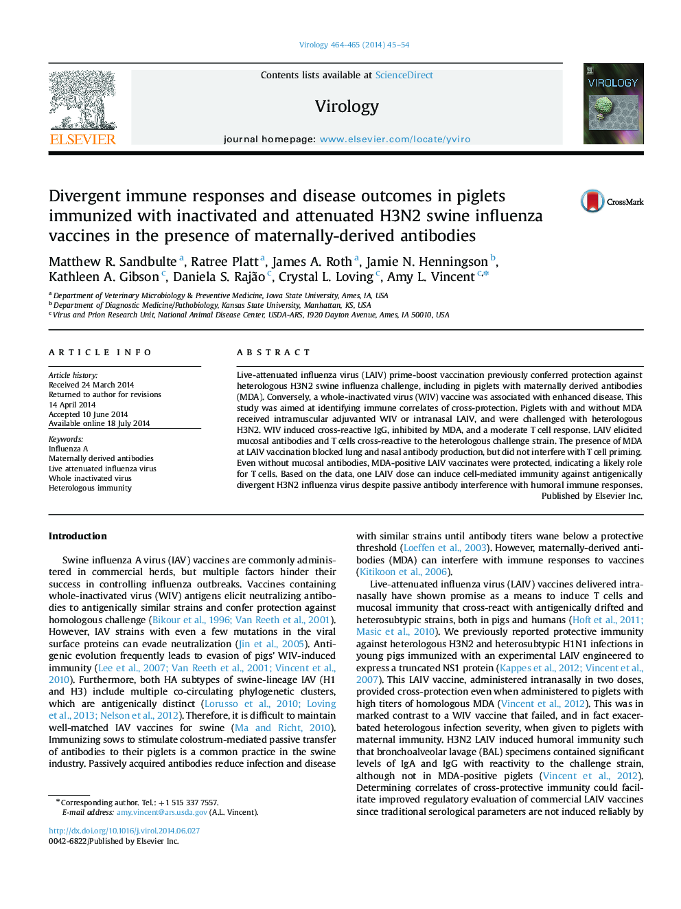 Divergent immune responses and disease outcomes in piglets immunized with inactivated and attenuated H3N2 swine influenza vaccines in the presence of maternally-derived antibodies