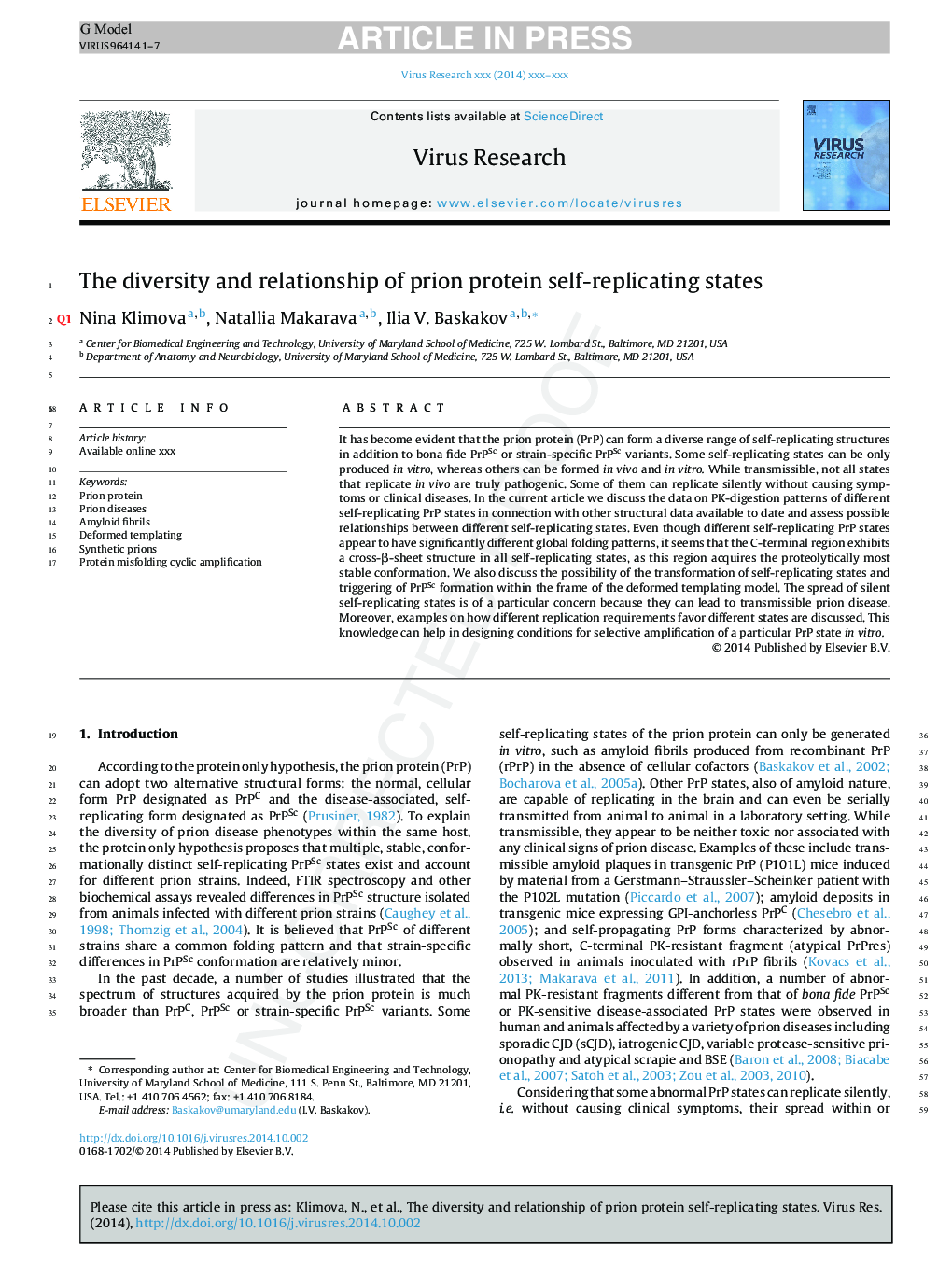 The diversity and relationship of prion protein self-replicating states